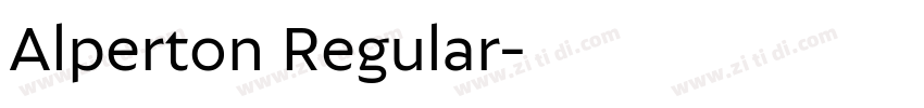 Alperton Regular字体转换